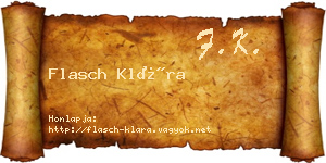 Flasch Klára névjegykártya
